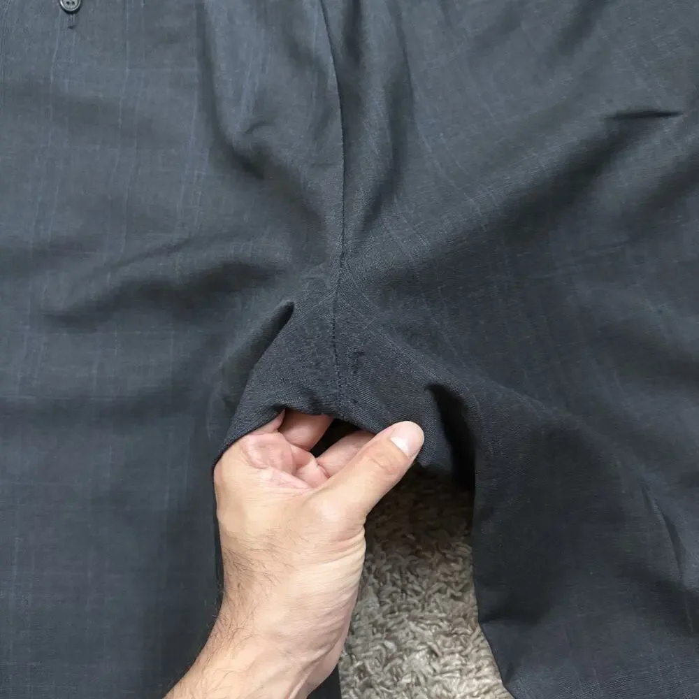Canali Made In Italy Grey Suit And Pants 2 Button 100% Wool Size 42R Size 36W